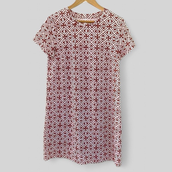 Southern Tide-Women's Chanelle Performance Geo Dress-Dusty Coral-size M-NWT - Picture 4 of 11